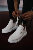 Yüksek Taban Günlük Ayakkabı Beyaz thumbnail 5