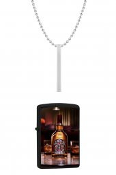 NOON Chivas Regal Viski Figürlü Siyah Çakmak/Kolye Set NN9223-02 - 1