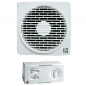 Vortice Vario 300/12 & CR5N Hız Anahtarı Yanında Duvara Cama Kolay Montaj Otomatik Panjur Manuel Geri Dönüşümlü Tasarruflu Fan AGMair Agm Havalandırma Fanı - 1