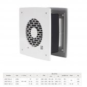 Vortice Vario I 150/6 & CR5N Hız Anahtarı Yanında Duvara Cama Kolay Montaj Otomatik Panjur Manuel Geri Dönüşümlü Tasarruflu Fan AGMair Agm Havalandırma Fanı - 4
