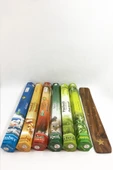 Flute Tütsü 6 Çeşit Amber, Sandal, Misk, Mür, Paçuli, Aloevera 120 Tütsü Çubuğu Ve Ahşap Tütsü Kayığı - 1