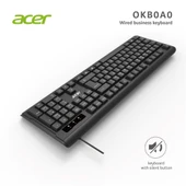 Acer OAK-0A0  Siyah Kablolu Sessiz Tuşlu  Klavye (Caps Lock) (Kablo Uzunluğu 1.50Cm) Caps Lock - 2