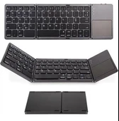Sline Y-041 Katlanabilir Kablosuz Bluetooth Klavye Touchpadli Taşınabilir - 1