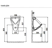 Creavit TP630 Üstten Girişli Kendinden Sifonlu Pisuar - 2