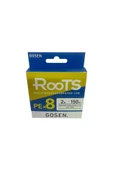 Gosen X8 Roots PE 8 Örgü Spin İp Misina 2.0 150mt A.Yeşil 0.242 mm - 1