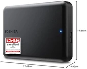 Toshiba Canvio Partner 2 TB taşınabilir 2, 5 inç harici HDD, USB 3.2 Gen 1, Mac ve Windows ile uyumlu, USB ile çalışır - 1