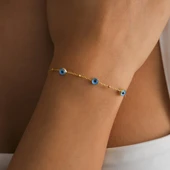 925 ayar gümüş doç nazar bocuklu bileklik thumbnail 1