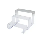 POŞETLİ 3 BOY MERDİVEN TEŞHİR AYAK YÜKSEKLİK: 6-11.5-16.5CM DERiNLİK: 6.5CM EN: 19.5-20.5-21.5CM (5232) - 1