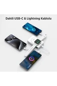 Tpb16 10.000 Mah Oled Ekranlı Manyetik Kablosuz Powerbank 20w Pd Hızlı Şarj Ve 15w Magsafe Beyaz - 5