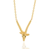 Vaoov 925 Ayar Gümüş Üç Boyutlu Oğlak Burcu Kolye thumbnail 4