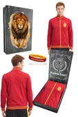 Galatasaray Orijinal Sarı Kırmızı 5 Yıldızlı Sweat + Silikon Bileklik Set Hediyelik Ahşap Kutulu - 1