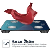 Nautica BT600 Bluetooth Vücut Analizli Yağ Kas Su Ölçer Akıllı Tartı Aqua - 4