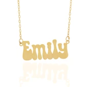 Vaoov 925 Ayar Gümüş Sevimli Yazı Karakteri İsim Kolye thumbnail 4