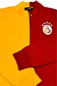 Galatasaray Orijinal Dik Yaka  Fermuar 5 Yıldızlı Sweat + Silikon Bileklik Set Hediye Ahşap Kutu - 5