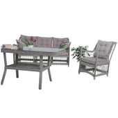 LaVida Bahçe Oturma Takımı | Rattan Bahçe Balkon Takımı |  3+1+1 ve Sehpa thumbnail 10