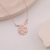 Vaoov 925 Ayar Gümüş Taşlı Yusufçuk Kolye - 2