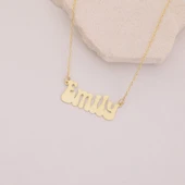 Vaoov 925 Ayar Gümüş Sevimli Yazı Karakteri İsim Kolye thumbnail 3