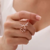 Vaoov 925 Ayar Gümüş Taşlı Yusufçuk Kolye thumbnail 1