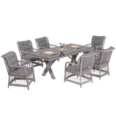 LaVida Bahçe Masa Takımı | Rattan Balkon Masa Seti | 100x180 thumbnail 5