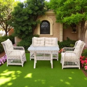 LaVida Bahçe Oturma Takımı | Rattan 2+1+1 ve Sehpa thumbnail 2