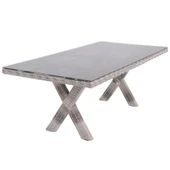 LaVida Bahçe Masa Takımı | Rattan Balkon Masa Seti | 100x180 thumbnail 7