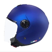 SWAY Metalik Mavi Çene Açık 2XL Beden Kask - 1