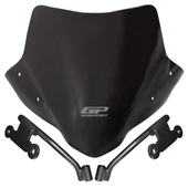 GP Kompozit Honda CB500F 2014-2020 Uyumlu Kısa Ön Cam Siyah - 1