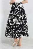 Desenli Viskon Etek Siyahekru thumbnail 6