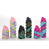 Katlanabilir Portatif Silikon Su Şişesi 500 Ml Alk3141 - 1