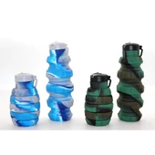 El Bombası Tasarımı Katlanabilir Portatif Silikon Su Şişesi 500 Ml Alk3139 - 1