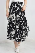 Desenli Viskon Etek Siyahekru thumbnail 3