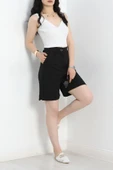 Zra Krep Şort Siyah - 2