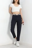 Boyfriend Kot Pantolon Lacivert - 2