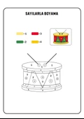Okul Öncesi Sayılarla BOYAMA Kitabı (Spiralli 84 Boyama) - 4