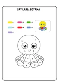 Okul Öncesi Sayılarla BOYAMA Kitabı (Spiralli 84 Boyama) - 5