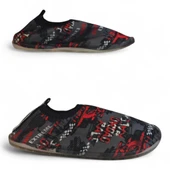 Serabien Ç Siyah-kırmızı Sörf Havuz Plaj Erkek Çocuk Deniz Ayakkabısı thumbnail 2