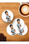 Panorama Ajans Linoel Messi 4'lü Ahşap Bardak Altlığı - 1