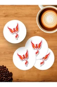 Panorama Ajans Dragon Ejderha Logosu Sticker 4'lü Ahşap Bardak Altlığı 2 - 1