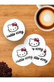 Panorama Ajans Hello Kitty Okul Öğrenci Hediye 4'lü Ahşap Bardak Altlığı - 1