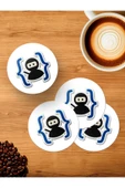 Panorama Ajans Yazılımcı ;Sevgiliye Tasarım Sticker 4'lü Ahşap Bardak Altlığı - 1