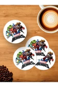 Panorama Ajans Marvel Süper Kahramanları 4'lü Ahşap Bardak Altlığı - 1