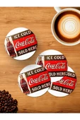 Panorama Ajans Ice Cold Sold Here 4'lü Ahşap Bardak Altlığı - 1