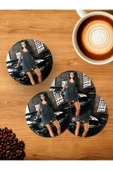 Panorama Ajans Hızlı ve Öfkeli Mia Toretto Ford Shelby Jordana Brewster 4'lü Ahşap Bardak Altlığı - 1