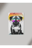 Panorama Ajans Cool Dog Renkli Tasarım Ahşap Poster Tablo - 1