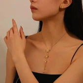 Kelebek kolye Küpe Çelik Takı 354 thumbnail 2