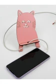 Panorama Ajans Ahşap Kedi Şekilli Telefon Tutacağı - 1