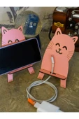Panorama Ajans Ahşap Kedi Şekilli Telefon Tutacağı - 2