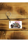 Panorama Ajans Retro Motor Minimal Tasarım Ince Metal Anahtarlık - 1