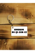 Panorama Ajans Umrum Dışısınız Komik Sözlü Ince Metal Anahtarlık - 1