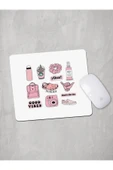 Panorama Ajans Pink Doodle Mouse Pad - 1
